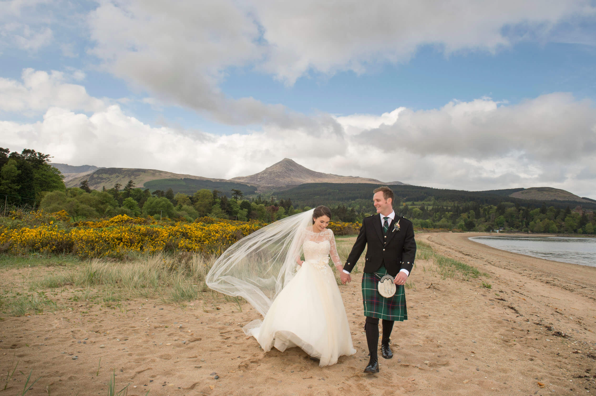 Isle of Arran wedding beach image